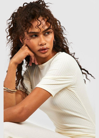 Белое повседневный платье Boohoo однотонное