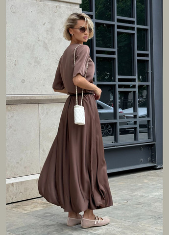 Спідниця-балон кольору шоколад Jadone Fashion (298056604)