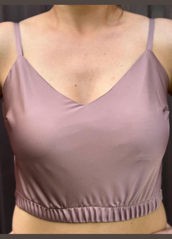 Топ на резинці з шовку Армані Шоколадний Maybel (338881400)