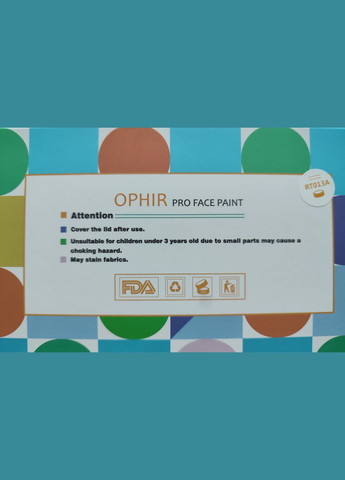 Аквагрим набор 12 цветов и 2 кисти RT013A Ophir (302241787)