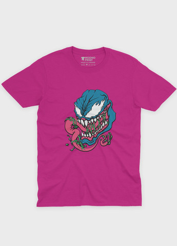 Рожева демісезонна футболка для дівчинки з принтом суперзлодія - веном (ts001-1-fuxj-006-013-019-g) Modno