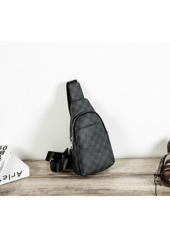 Чоловіча сумка на груди екошкіра чорна ProDobro (365255076)