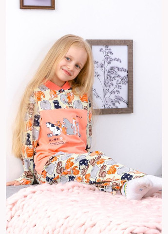 Жовта всесезон піжама для дівчинки на 2 кнопках (p-4515) Носи своє