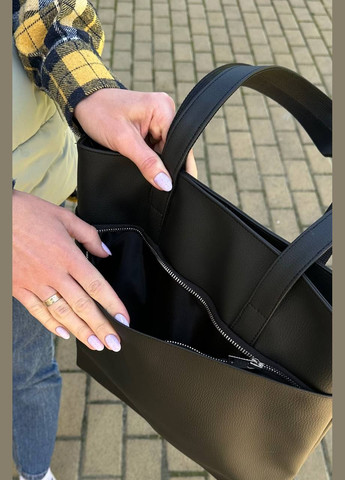 Женская сумка шоппер черный цвет матовая экокожа Ghost No Brand (325666588)