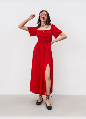 Красное повседневный платье romashka Ромашка однотонное