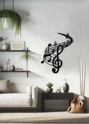 Декор для комнаты, деревянная картина на стену "Музыка", декоративное панно 25х33 см Woodyard (292113696)
