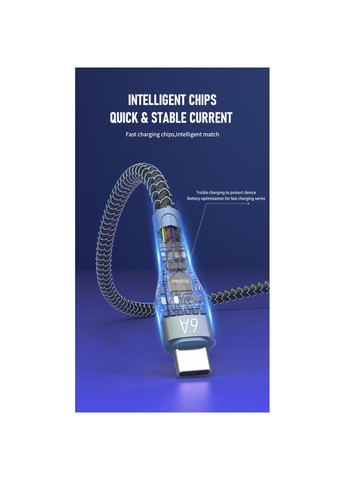 Дата кабеля USB-C to Lightning 1.5m PD-B70i 27W 5А (m448260) Proda USB-C to Lightning 1.5m PD-B70i 27W 5А black (367068090)