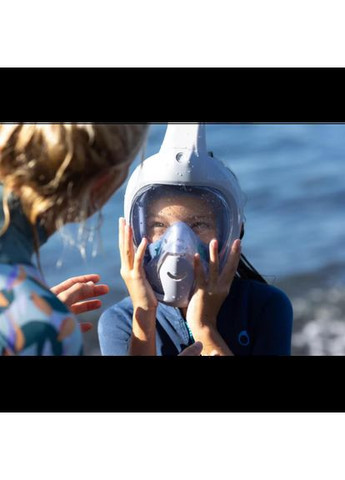 Повнолицьова Дитяча Маска Easybreath Freetalk XS (від 4 до 10 років) для Плавання, Пірнання, Снорклінгу Чиній Subea (336550164)