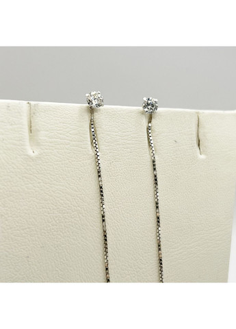 Серьги-протяжки серебряные с кубическим цирконием 0,95 г No Brand (369736696)