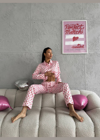 Розовая всесезон стильная пижамка Vakko