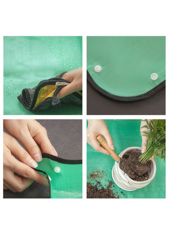 Коврик для пересадки растений водонепроницаемый, двусторонний, с бортиками 50×50 см No Brand (370287172)