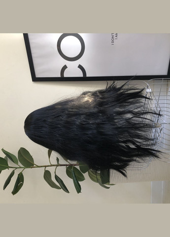 Парик  с мини-имитацией кожи головы черный 65 см (2407) KITTO HAIR (294843208)
