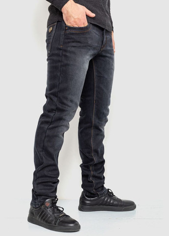 Серые демисезонные джинсы мужские на флисе, цвет серый, Ager
