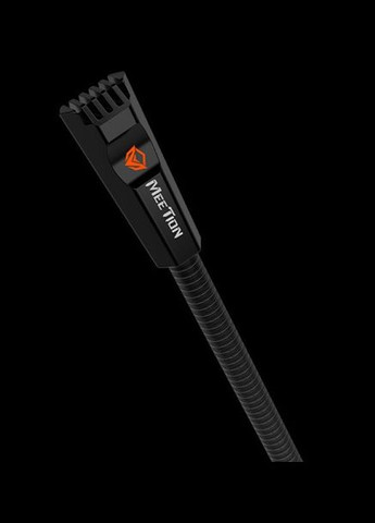 Настільний USB-мікрофон MT-MC13 з підсвічуванням RGB 5В Гусяча шия на 360 градусів Чорний MEETION (337311093)