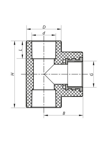 Тройник ВР 25x3/4F PPR K0105.PRO (KP0125) KOER (315443946)