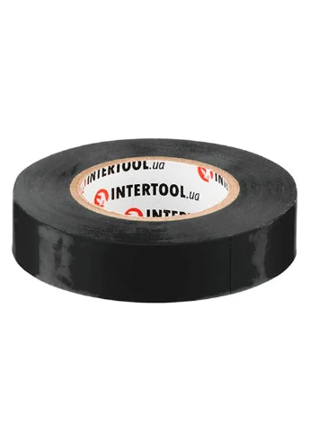 Изолента черная 20 м для изоляции и защиты кабелей (10 шт.) Intertool (335400459)