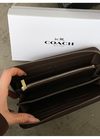 Жіночий гаманець коричневий на багато відділень великий No Brand (369935167)