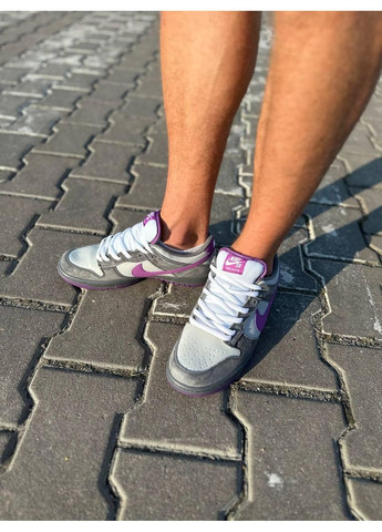 Сірі Осінні кросівки чоловічі nike sb dunk low x otomo katsuhiro grey purple найк сб данк No Brand