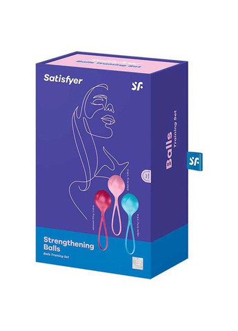 Набір одинарних вагінальних кульок Strengthening Balls різнокольорові Satisfyer (303893825)