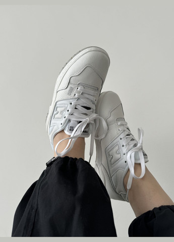 Кроссовки женские и мужские New Balance 550 white | Нью Беланс 550 белые No Brand белые демисезоны (316504444)