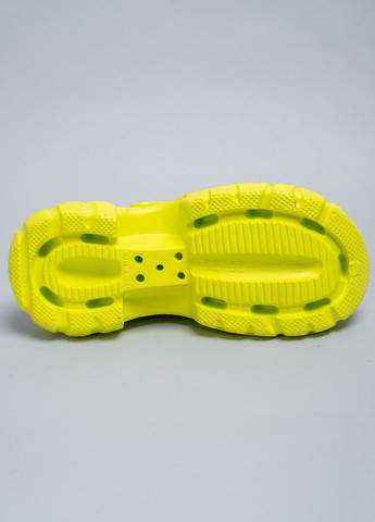 Желтые кроксы женские с пинами 343029 Power без каблука