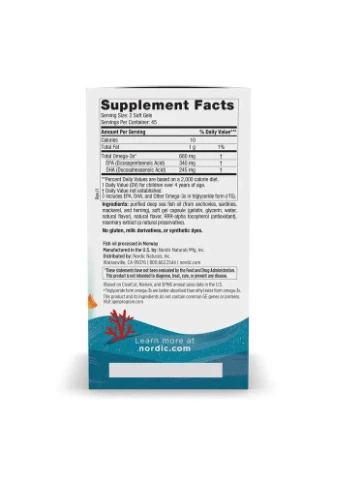 Омега для дітей від 6 років Ultimate Omega Junior Полуниця 680 мг 90 мінікапсул Nordic Naturals (361116056)
