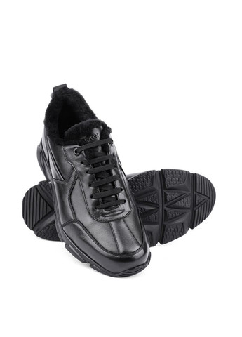 Чорні всесезон чоловічі кросівки 0585a-93-a8m чорний шкіра MIRATON