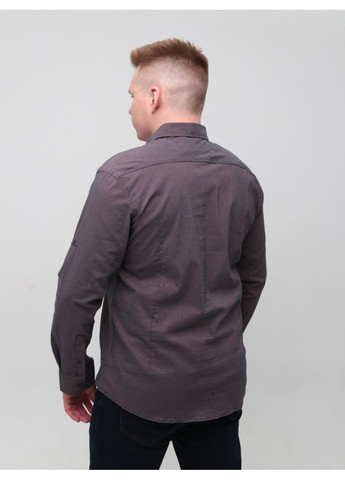 Коричневая повседневный рубашка в клетку Jean Piere