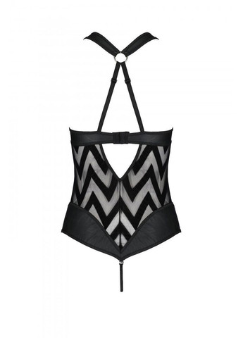 Сетчатый боди с халтером и ритмичным рисунком Hima Body black – Passion (297394185)