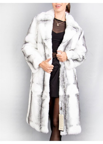 Шуба з натурального хутра шиншила рекс кролик білого кольору розмір 46-48 (M/L) IMPERIA Furs арт.291 No Brand (371159992)