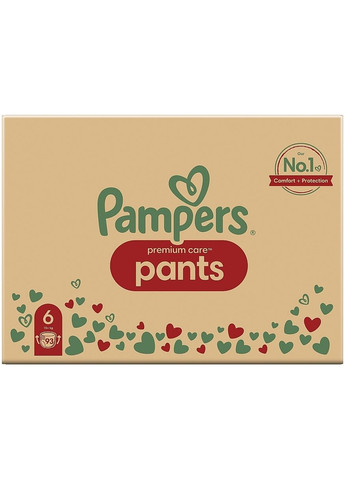 Підгузки-трусики, розмір 6 (15 + кг), 93 шт. Pants 93шт (1123355-31020978) Pampers (365800231)