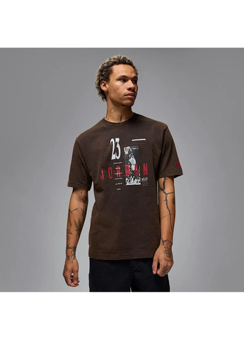Коричневая мужская футболка m j reissue gx ss crew brown Air Jordan