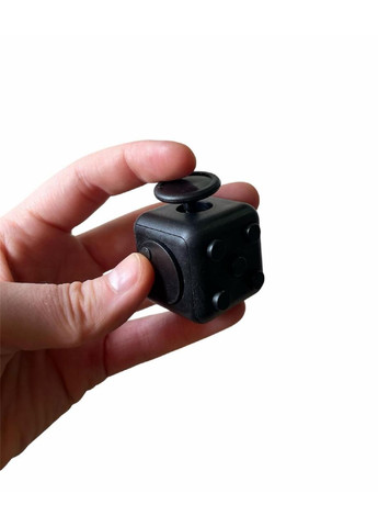 Фиджет куб Fidget Cube — антистресс игрушка с кнопками для снятия напряжения и фокусировки черная No Brand (366072764)