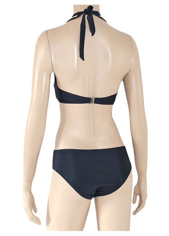 Чорний літній зручний купальник із топом у спортивному стилі модель 0119 чорний арт.75614 халтер, бікіні, роздільний, топ Z.Five