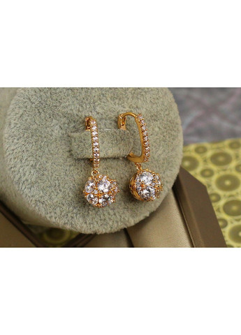 Серьги подвески Сфера 2,7 см золотистые love-shopping Xuping Jewelry (354659395)