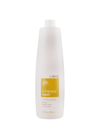 Шампунь для сухих и поврежденных волос K.therapy Repair Revitalizing Dry Hair Shampoo 1000 мл 43413 Lakme (317303523)