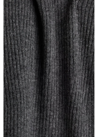 Серое кэжуал платье-свитер H&M однотонное