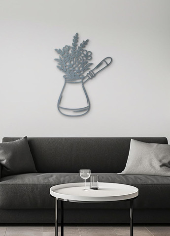 Деревянная картина на кухню, декоративное панно из дерева "Кофе в турке", минималистичный стиль 70х50 см Woodyard (292013722)