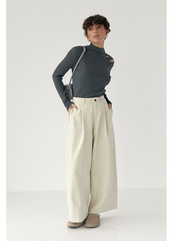 Лонг в рубчик с вырезами на плече Lurex (372255429)