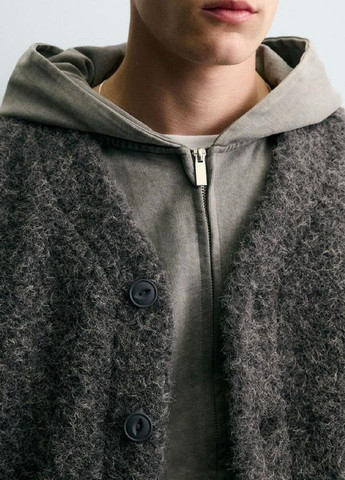 Серый демисезонный кардиган Zara