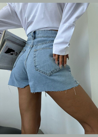 Жіноча блакитна стильна якісна джинсова рвана міні літо No Brand спідниця-шорти (291418255)