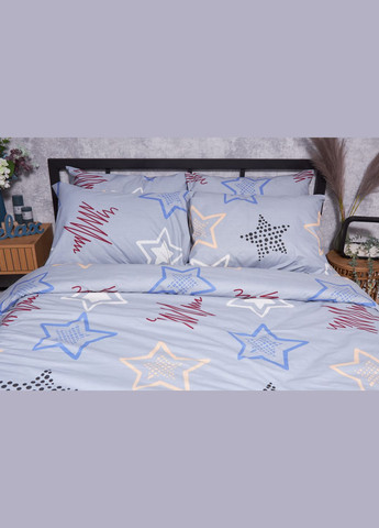 Комплект постільної білизни Бязь Gold Люкс «» сімейний 143х210х2 наволочки 2х40х60 (MS-820001658) Moon&Star Light Stars (285716936)