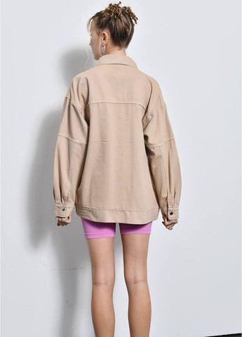 Светло-коричневая демисезонная куртка джинсовая Veto jeans