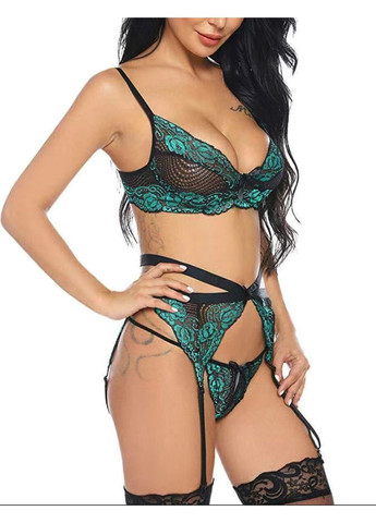 Изумрудный комплект женского сексуального белья No Brand