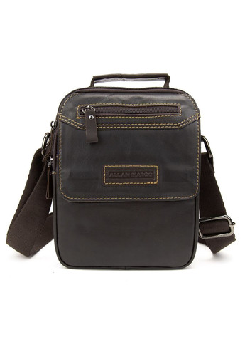 Чоловіча сумка месенджер через плече з натуральної шкіри з ручкою повсякденна середня RoyalBag RR-9102-1 (355245770)