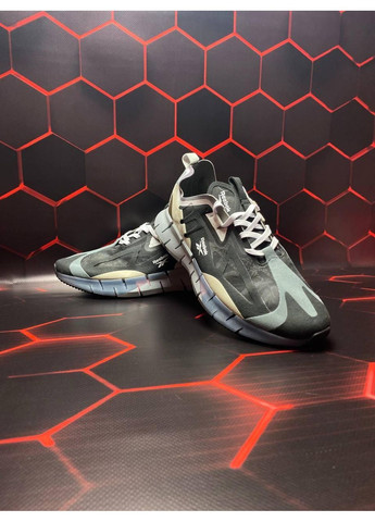 Черные демисезонные кроссовки мужские reebok zig kinetica concept рибок зиг кинетика No Brand