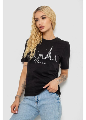 Футболка жіноча з принтом, колір оливковий, 241R132 Ager - (335814375)