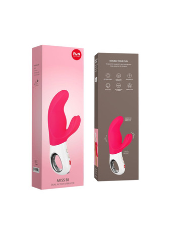 Вибратор-кролик MISS BI pink/white, 2 независимых мотора, диаметр 4,2 см - CherryLove Fun Factory (366962719)