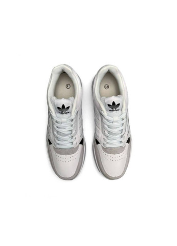 Белые демисезонные кроссовки мужские, вьетнам adidas Originals Drop Step White Gray