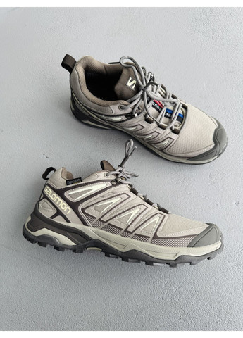 Бежевые демисезонные кроссовки мужские salomon speed cross pro beige / brown gore-tex саломон No Brand